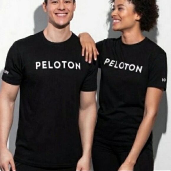 PELOTON 100 Century Crew Neck Short Sleeve Tee Black White Size XXL - Picture 1 of 7
